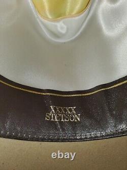 Vintage John B Stetson Cowboy Western Hat 5X Beaver Felt Sz 7 1/2 Chamois IOB