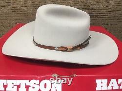 Vintage John B. Stetson Grant 4X Beaver Fur Felt Western Cowboy Hat & Box 7 NOS