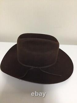 Vintage John B Stetson Hat 4X Beaver XXXX 55 6 7/8 Made USA Brown Western Cowboy