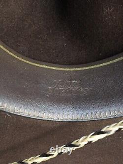 Vintage John B Stetson Hat 4X Beaver XXXX Made USA Brown Western Cowboy