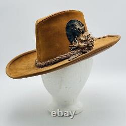 Vintage John B Stetson Hat Beaver Tony Alamo of Nashville Cowboy Hat Feathers M