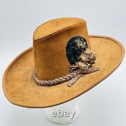 Vintage John B Stetson Hat Beaver Tony Alamo of Nashville Cowboy Hat Feathers M