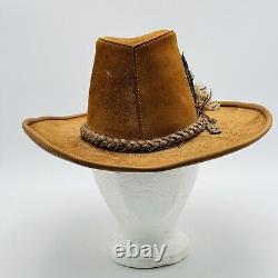 Vintage John B Stetson Hat Beaver Tony Alamo of Nashville Cowboy Hat Feathers M