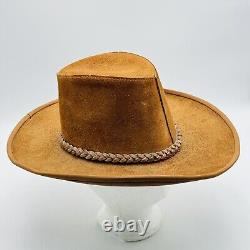 Vintage John B Stetson Hat Beaver Tony Alamo of Nashville Cowboy Hat Feathers M