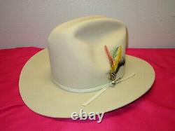 Vintage John B. Stetson Rancher Cowboy Western Hat 4X Beaver Sz 6 7/8 R