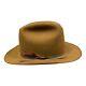 Vintage John B Stetson Xxx 3x Beaver Fur Brown Feather 7 1/4 Western Cowboy Hat