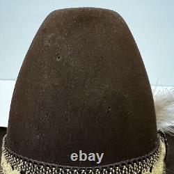 Vintage John B Stetson XXX 3X Beaver Fur Brown Feather 7 1/8 Western Cowboy Hat