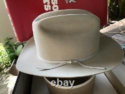 Vintage John B. Stetson XXXX 4X Beaver Tan Cowboy Hat 7.25 (7 1/4) Long Oval