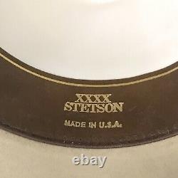 Vintage John B. Stetson XXXX 4X Beaver Tan Cowboy Size 7 Long Oval
