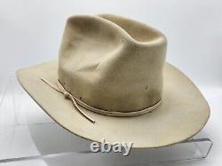 Vintage John B. Stetson XXXX 4x Beaver Cowboy Hat Greenish Tan Color 7 3/4x6 1/4