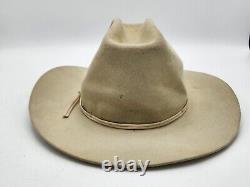 Vintage John B. Stetson XXXX 4x Beaver Cowboy Hat Greenish Tan Color 7 3/4x6 1/4