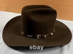 Vintage John Stetson 5X XXXXX Black Beaver Hat Size 7 1/8 in Original Box