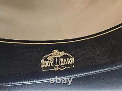 Vintage LARRY MAHAN 6xxxxxx Beaver Black Felt Cowboy Western Hat 7 1/4