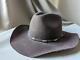Vintage Mht Cowboy Hat 7-3/8 Beaver Blend 3x Brown Western Felted