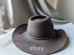 Vintage MHT cowboy hat 7-3/8 beaver blend 3X brown WESTERN felted