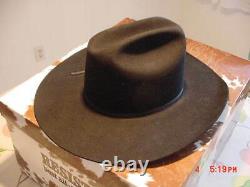 Vintage Men's Black Resistol Cowboy 5x Beaver Felt Hat Original Box, Tag. Price
