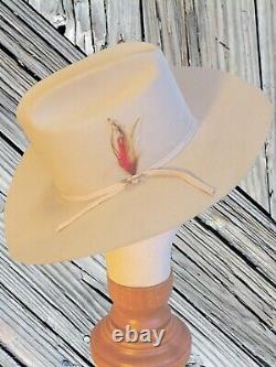 Vintage Men's Stetson Rancher Cowboy Hat W5200 10X Beaver Mist Gray Size 7