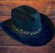 Vintage Mens Stetson 5x Black Beaver Fur Felt Western Hat / Xxxxx / 7 1/8