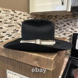Vintage Miller Bros Cowboy Hat 5X Beaver Feathers Size 7 Black Western