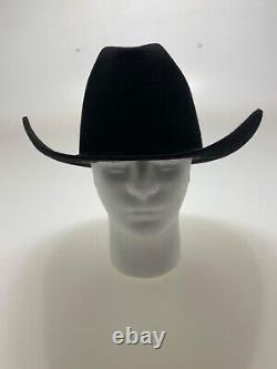 Vintage Miller Bros. Western Cowboy Hat 3X XXX Beaver Felt Black Hat WithBox 7 3/8