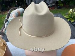 Vintage NEW in BOX 1950s Stetson 3X Cattleman Beaver Taupe 7-3/8 & Original Box