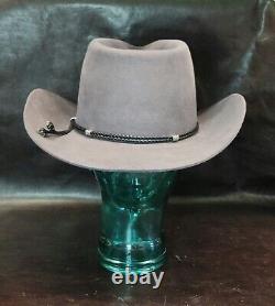 Vintage/NOS Beaver Hats Co. Cowboy Hat #8290, Dark Steel, 7 1/4, WithOrig. Box