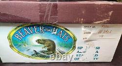 Vintage/NOS Beaver Hats Co. Cowboy Hat #8290, Dark Steel, 7 1/4, WithOrig. Box