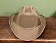 Vintage Nos Stetson Xxx Rancher Cowboy Hat Light Brown Sz. 7 1/8 With Jbs Pin