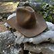 Vintage Resistol Cowboy Hat Xxx Beaver Self Conforming Western Brown Sz. 7 1/8