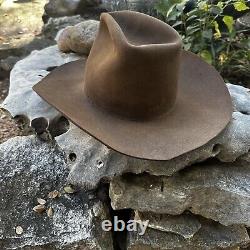 Vintage RESISTOL Cowboy Hat XXX BEAVER Self Conforming Western Brown Sz. 7 1/8