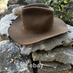 Vintage RESISTOL Cowboy Hat XXX BEAVER Self Conforming Western Brown Sz. 7 1/8