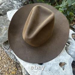 Vintage RESISTOL Cowboy Hat XXX BEAVER Self Conforming Western Brown Sz. 7 1/8