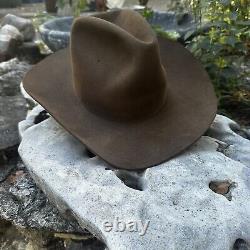 Vintage RESISTOL Cowboy Hat XXX BEAVER Self Conforming Western Brown Sz. 7 1/8