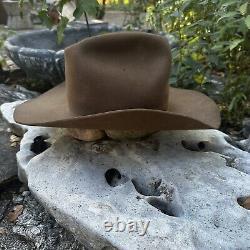 Vintage RESISTOL Cowboy Hat XXX BEAVER Self Conforming Western Brown Sz. 7 1/8