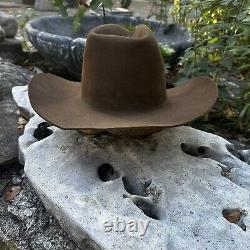 Vintage RESISTOL Cowboy Hat XXX BEAVER Self Conforming Western Brown Sz. 7 1/8