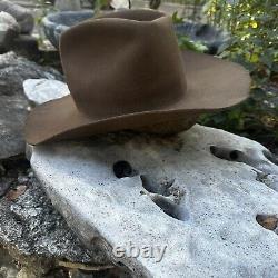 Vintage RESISTOL Cowboy Hat XXX BEAVER Self Conforming Western Brown Sz. 7 1/8