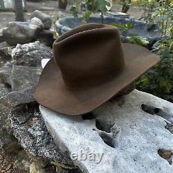 Vintage RESISTOL Cowboy Hat XXX BEAVER Self Conforming Western Brown Sz. 7 1/8