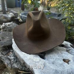 Vintage RESISTOL Cowboy Hat XXX BEAVER Self Conforming Western Brown Sz. 7 1/8