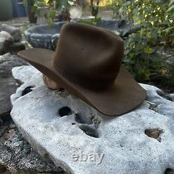 Vintage RESISTOL Cowboy Hat XXX BEAVER Self Conforming Western Brown Sz. 7 1/8