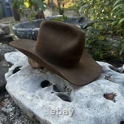 Vintage RESISTOL Cowboy Hat XXX BEAVER Self Conforming Western Brown Sz. 7 1/8