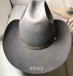 Vintage RESISTOL Quicksilver 71/8 cowboy hat BEAVER 4X fur felt WESTERN with box