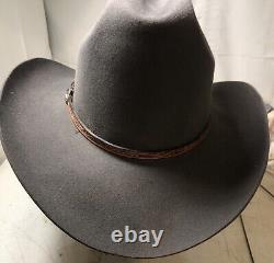 Vintage RESISTOL Quicksilver 71/8 cowboy hat BEAVER 4X fur felt WESTERN with box