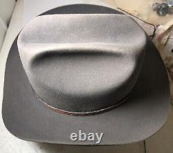 Vintage RESISTOL Quicksilver 71/8 cowboy hat BEAVER 4X fur felt WESTERN with box