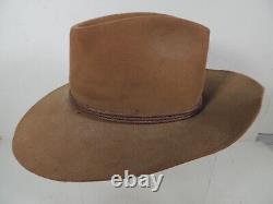 Vintage RESISTOL Self Conforming 4 XXXX BEAVER Brown Western Hat H4451 Chaparral