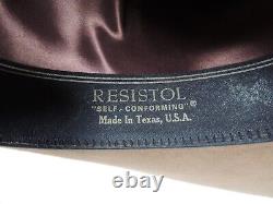 Vintage RESISTOL Self Conforming 4 XXXX BEAVER Brown Western Hat H4451 Chaparral