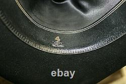 Vintage RESISTOL Self Conforming Texas Mens Black Hat Size-4XXXX Beaver 7-1.5