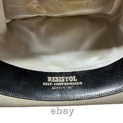 Vintage RESISTOL Silver Belly County Sheriff Self Conforming Beaver 30 Hat Sz 7