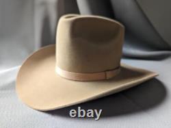 Vintage RESISTOL cowboy hat 6-5/8 brown tan BEAVER 3X xxx WESTERN