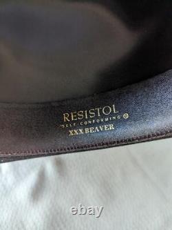 Vintage RESISTOL fur felt BEAVER 3X fur felt 7-1/4 high sierra COWBOY HAT