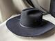 Vintage Rodeo King Cowboy Hat 5x Beaver Fur Felt 6-7/8 Black Usa Made Western